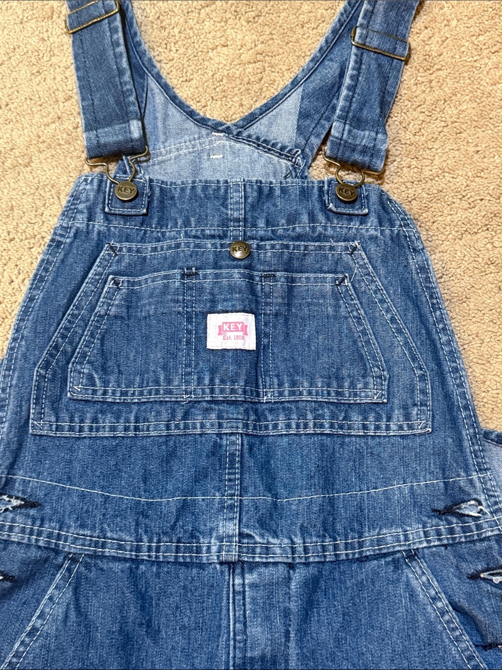 KEY EST.1908 Denim Bib Overalls